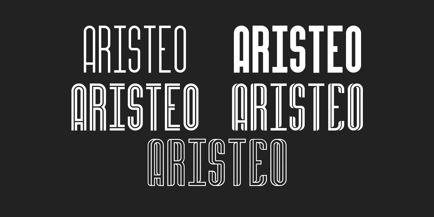 Пример шрифта Aristeo Italic